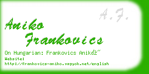 aniko frankovics business card